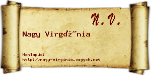 Nagy Virgínia névjegykártya